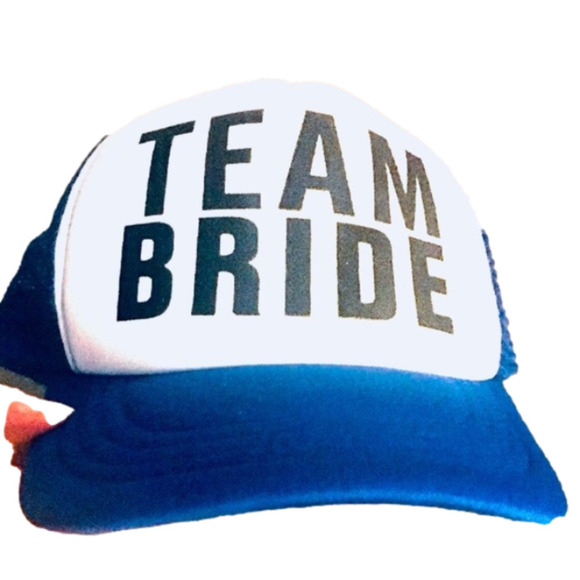 Bachelorette Blue and White TEAM BRIDE Trucker Hat - Picture 2 of 6